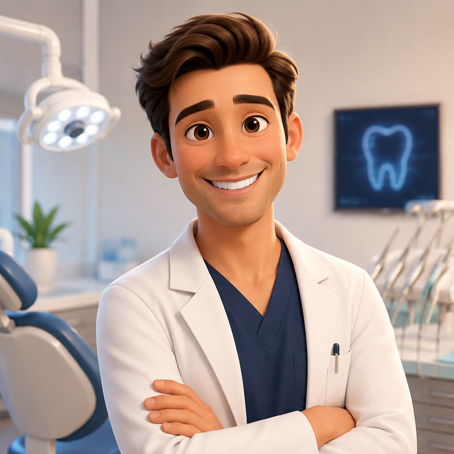 Stock portrait — Dr. Satra at Dr. Satra's Dental Clinic